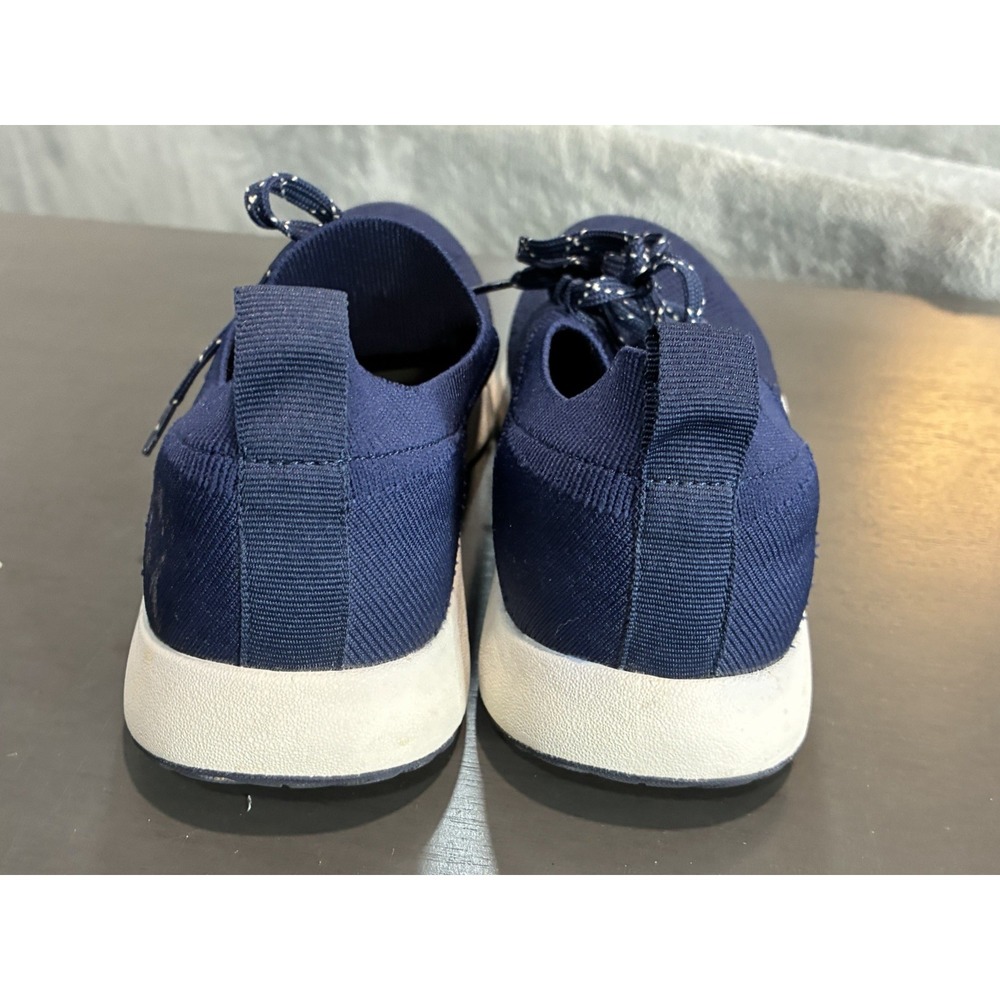 TRAQ by Alegria Lace-Up Knit Sneakers Navy Blue Women's Size 37 - Picture 7 of 8